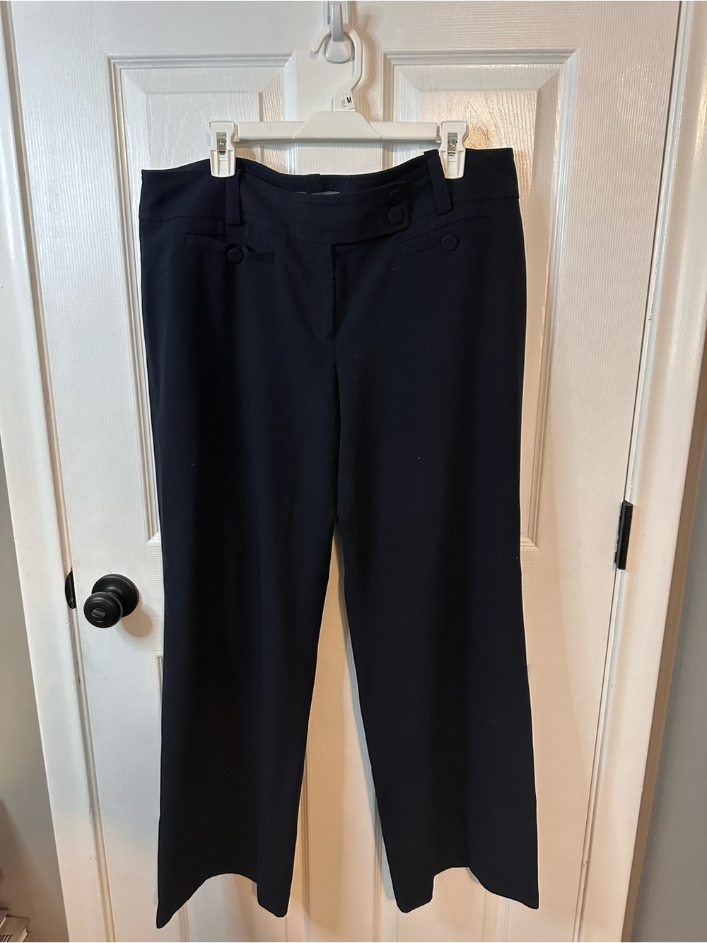 Ann Taylor Women’s Navy Wide-Leg Lindsay Trousers